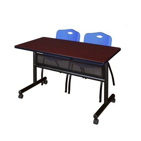 Kobe Rectangle FlipTop Table, 48" W, 29" H, Laminate Top, Mahogany MKFTM4824MH47BE